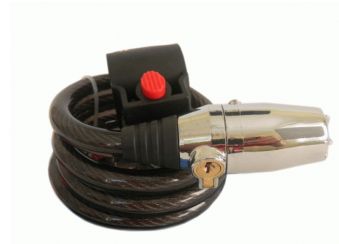 Велозамок тросовый с сигнализацией