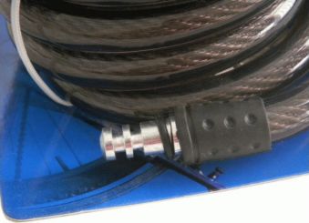 Велозамок тросовый с сигнализацией