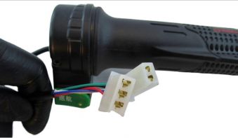 Ручка газа для электровелосипеда с кнопкой под сигнал-Al-B