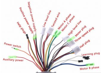 Контроллер бесщеточный (для ремонтов) 24/36 V 250W- Al,  DC мотор