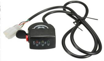 Ручка акселератора рычажная 48v с индикатором заряда и кнопкой-V